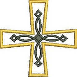 Diseño Para Bordado Cruz Decorada 281