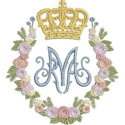 Embroidery Design Mariano Decorado Flores 12 Cm