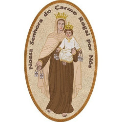 Diseño Para Bordado Medalla Nuestra Señora Del Carmo