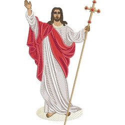 Diseño Para Bordado Jesús Resucitado 18 Cm