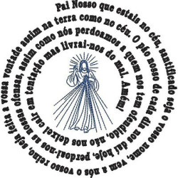 Diseño Para Bordado Oración De Nuestro Padre Jesús Misericordioso Pt