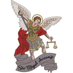 Embroidery Design Saint Michael The Archangel With Flamul