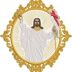 RESURRECTED JESUS MEDAL 14 CM