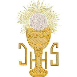Embroidery Design Chalice With Consecrated Host 18 Cm