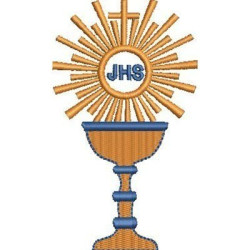 Embroidery Design Chalice With Consecrated Host 10 Cm
