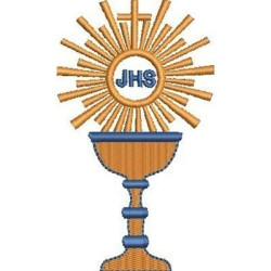 Embroidery Design Chalice With Consecrated Host 10 Cm