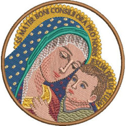 Diseño Para Bordado Medalla Nuestra Señora Del Buen Consejo 2