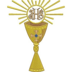 Embroidery Design Chalice With Consecrated Host 24 Cm..