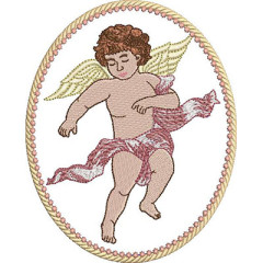 Embroidery Design Angel Medal 3..