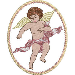 Embroidery Design Angel Medal 3