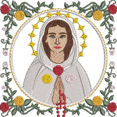 Embroidery Design Our Lady Of The Mystical Rose Medal ..