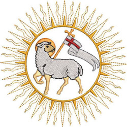 Matriz De Bordado Cordeiro De Deus Com 15 Cm