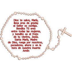 Matriz De Bordado Rosário Ave Maria Em Espanhol 1