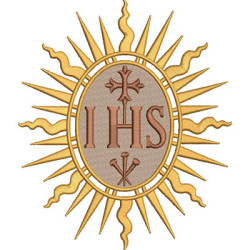 Matriz De Bordado Medalha Ihs Grande