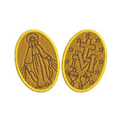 Matriz De Bordado Medalhas Nossa Sra Das Graças 8 Cm