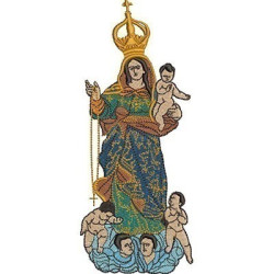 Diseño Para Bordado Nuestra Señora Del Rosario 18 Cm