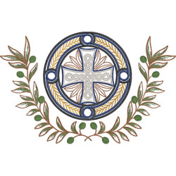 Matriz De Bordado Cruz Decorada 300
