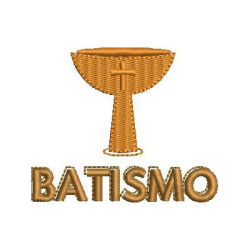 Embroidery Design Baptism Font