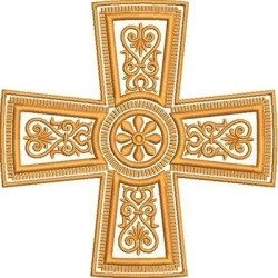 Matriz De Bordado Cruz Decorada 307