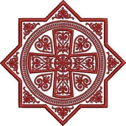 Matriz De Bordado Cruz Decorada 308