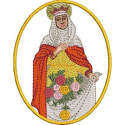 Matriz De Bordado Medalha Santa Isabel 10 Cm