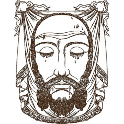 Embroidery Design Holy Face Of Jesus 25 Cm