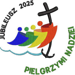 Matriz De Bordado Jubileu 2025 Peregrinos De Esperança 12 Cm Em Polonês