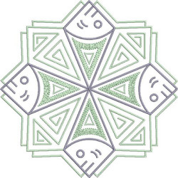 Matriz De Bordado Peixes Estilizados