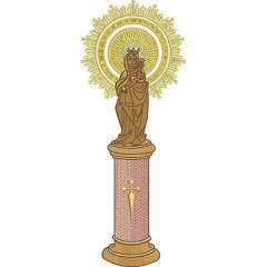 Matriz De Bordado Nossa Senhora Do Pilar 28 Cm..