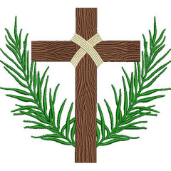 Matriz De Bordado Cruz De Domingo De Ramos 15 Cm..
