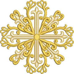 Matriz De Bordado Cruz Decorada 317..