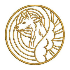 Matriz De Bordado Medalha São Lucas Contornado 9 Cm..