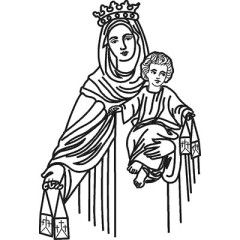 Matriz De Bordado Nossa Senhora Do Carmo Contornada 25..