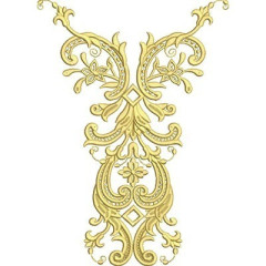 Matriz De Bordado Volutas Decorativas 28 Cm..