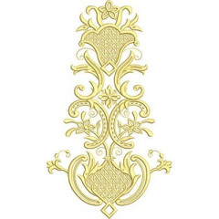 Matriz De Bordado Volutas Decorativas 30 Cm..