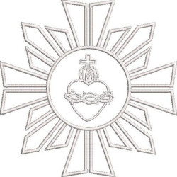 Embroidery Design Cross Of The Sacred Heart Of Jesus