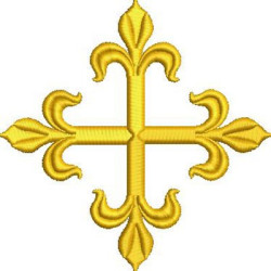 Diseño Para Bordado Cruz Decorada 323