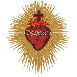 Matriz De Bordado Sagrado Coração De Jesus 35 Cm