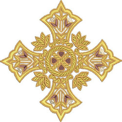 Diseño Para Bordado Cruz Decorada 325