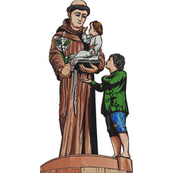 Matriz De Bordado Santo Antônio Dos Pobres 35 Cm