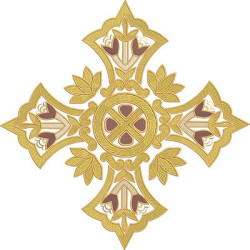 Diseño Para Bordado Cruz Decorada 35x35 Cm