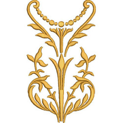 Embroidery Design Golden Arabesques 17 Cm 2