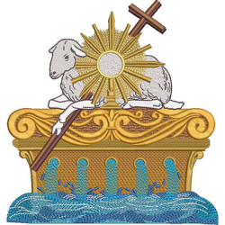 Embroidery Design Lamb Of God Agnus Dei 20 Cm