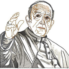 Embroidery Design Pope Francis Outlined 13 Cm..