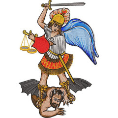 Embroidery Design Saint Michael The Archangel 25cm..