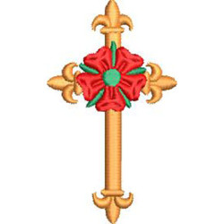 Embroidery Design Decorated Cross 329