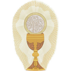 Embroidery Design Chalice With Consecrated Host 40 Cm..