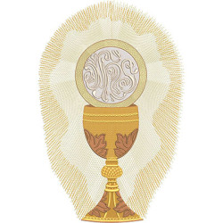 Embroidery Design Chalice With Consecrated Host 40 Cm