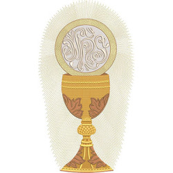 Embroidery Design Chalice With Consecrated Host 35 Cm