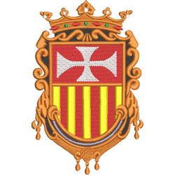 Embroidery Design Shield Discalced Carmelite Shield 15cm